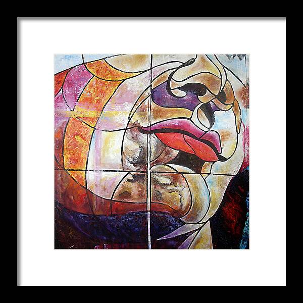 Face Framed Print featuring the painting David by Karina Llergo