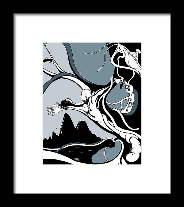 Snake Framed Print featuring the digital art Dawning by Craig Tilley