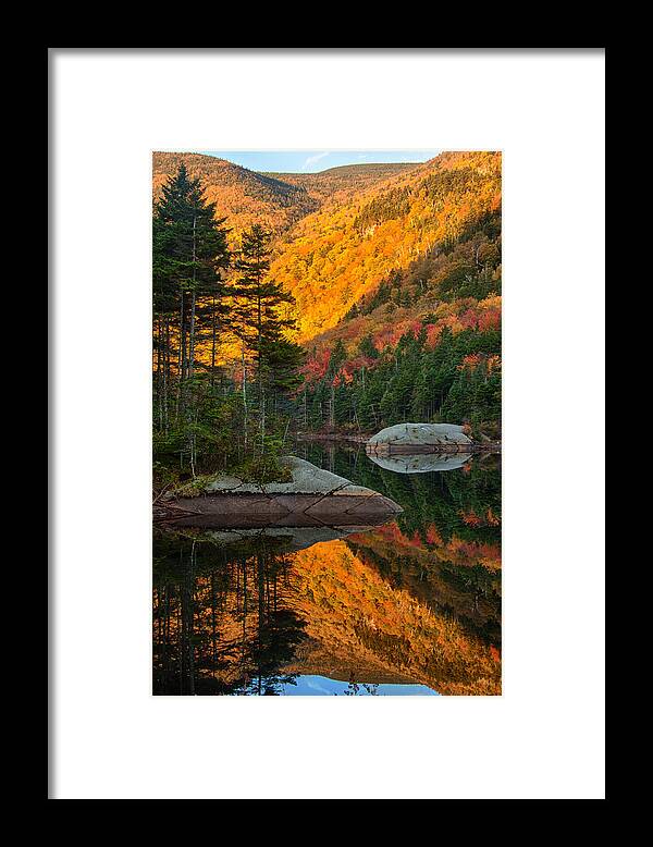 Beaver Pond Framed Print featuring the photograph Dawns foliage reflection by Jeff Folger