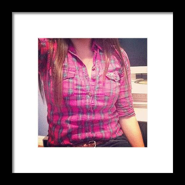 Plaidshirt Framed Print featuring the photograph Day 3 - Outfit Of The Day by Jocelyn Saavedra