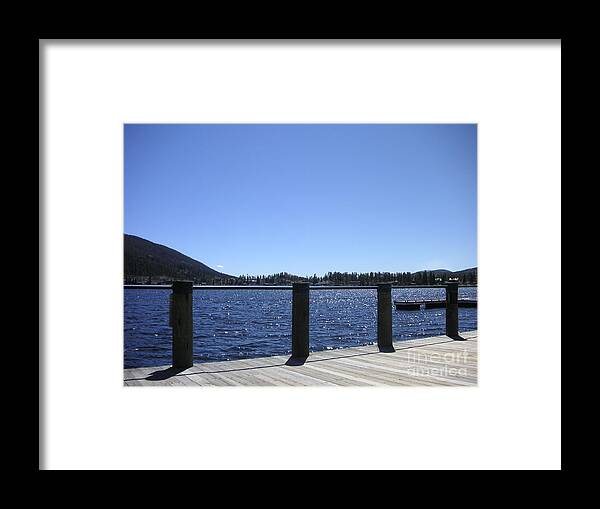 Lake Framed Print featuring the photograph Day at the Pier by Crystal Miller
