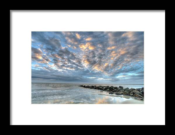 Mount Pleasant Framed Print featuring the photograph Daybreak in Sullivan's Island by Walt Baker