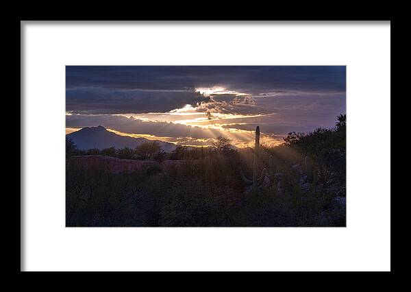 Arizona Framed Print featuring the photograph Days end by Dan McManus