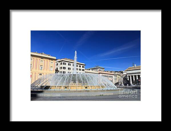 Architecture Framed Print featuring the photograph De Ferrari square - Genova by Antonio Scarpi