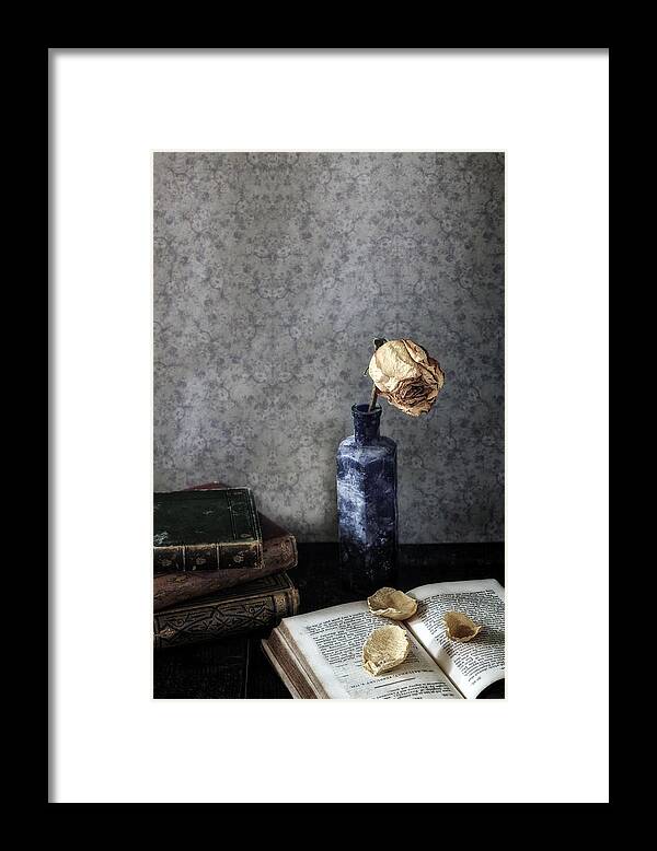 Book Framed Print featuring the photograph Dead Rose by Joana Kruse