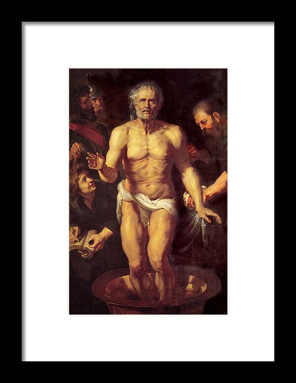 Death Of Seneca Framed Print featuring the painting Death of Seneca by Peter Paul Rubens