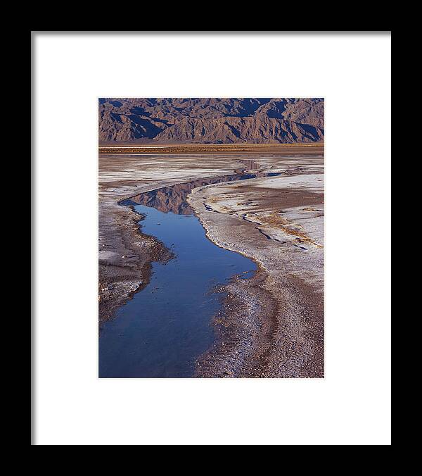 California Framed Print featuring the photograph Death Valley Salt Stream #1 by Tom Daniel