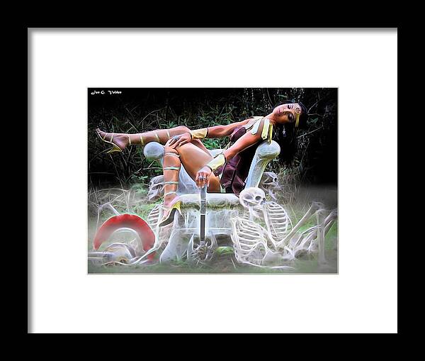 Death Framed Print featuring the painting Death's Mistress by Jon Volden