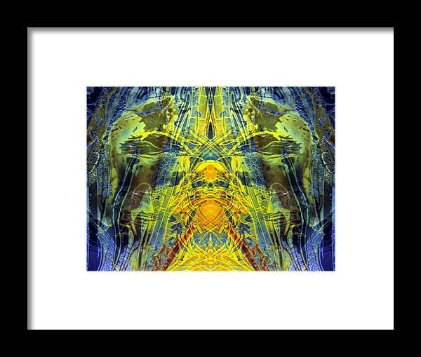 Surrealism Framed Print featuring the digital art Decalcomaniac Intersection 1 by Otto Rapp