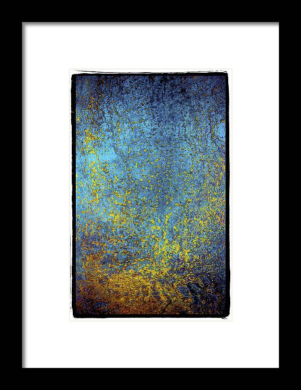 Rust Steel Abstract With Deep Rust Framed Print featuring the photograph Deep Blue Steel Abstract Nine by Craig Perry-Ollila