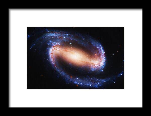 Space Framed Print featuring the painting Deep Space by Inspirowl Design