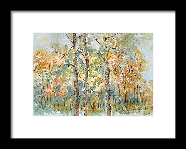 Impressionism Framed Print featuring the painting Deep Woods Waskesiu by Pat Katz