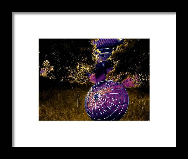 Spaceship Framed Print featuring the photograph Deer in a Cage by Laureen Murtha Menzl