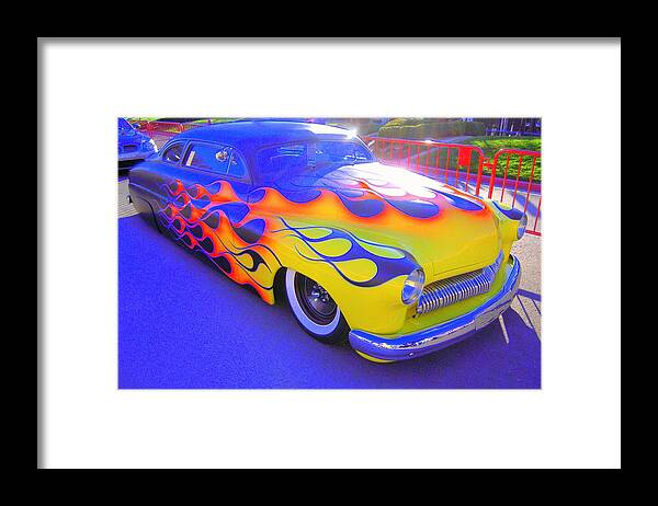 Flames Framed Print featuring the photograph Definitely A Hot Rod by Don Struke