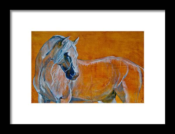 Horses Framed Print featuring the painting Del Sol by Jani Freimann