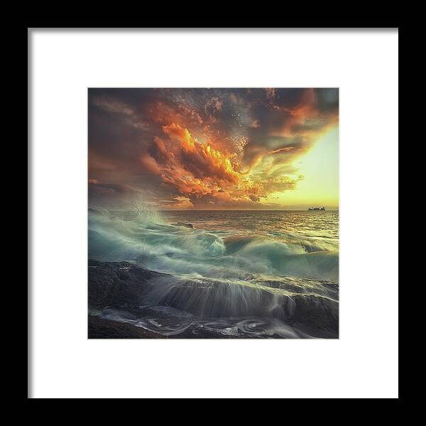 Sunset Framed Print featuring the photograph Delirium With Colors by Paolo Lazzarotti