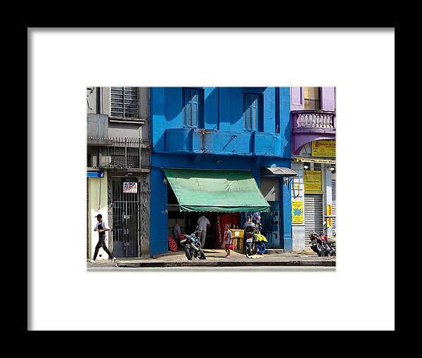 Street Photography Framed Print featuring the photograph Delivery Boy - Sao Paiulo by Julie Niemela