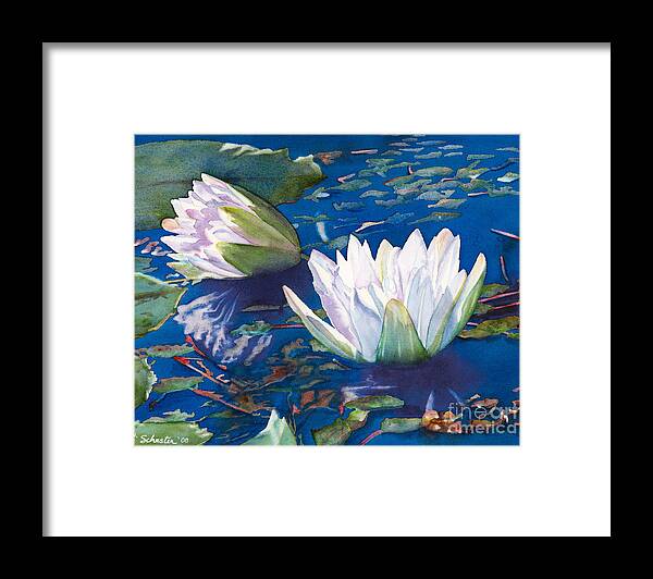 Floral Framed Print featuring the painting Delta Lily by Amanda Schuster