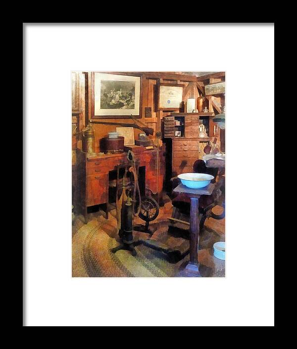 Dentist Framed Print featuring the photograph Dentist - Dental Office With Drill by Susan Savad