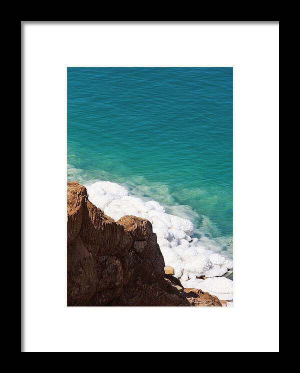 Asia Framed Print featuring the photograph Deposit Of Salt And Gypsum By The Cliff by Keren Su