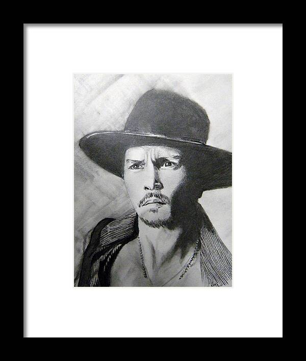 Johnny Depp Framed Print featuring the drawing Depp by Lori Ippolito