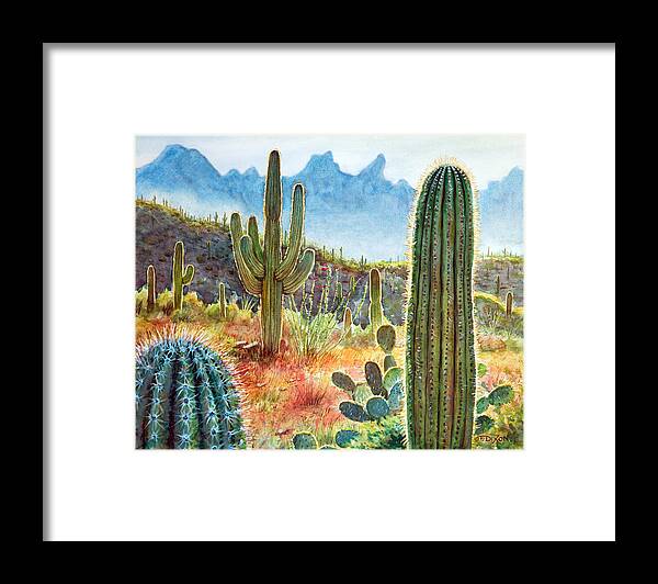 Tucson Framed Print featuring the painting Desert Beauty by Frank Robert Dixon