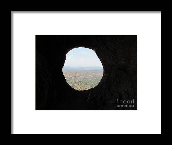 Desert Framed Print featuring the painting Desert Window by Julia Stubbe