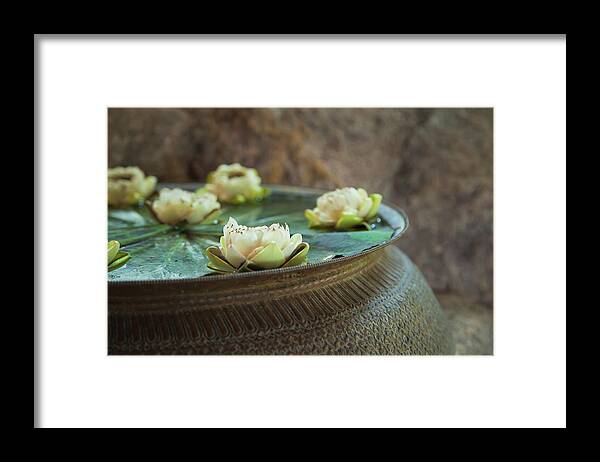 Thai Culture Framed Print featuring the photograph Detail From A Thai Spa Room by Nicoolay