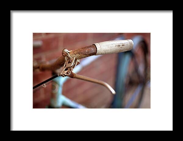 Built Structure Framed Print featuring the photograph Detail Of An Old Bicycle by Tobias Titz