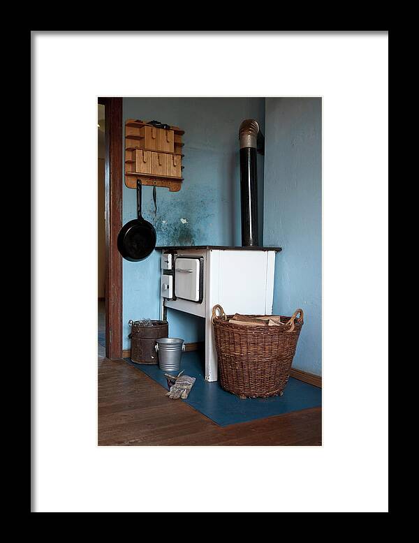 Hanging Framed Print featuring the photograph Detail Of An Old-fashioned Kitchen by Halfdark