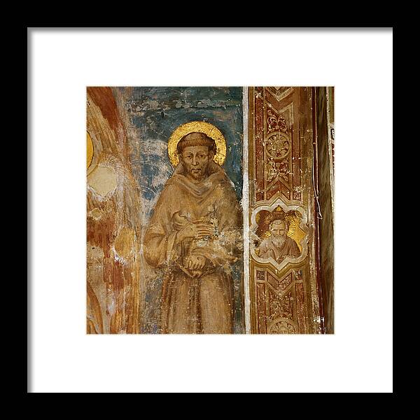 Art Framed Print featuring the painting Detail Of The Madonna Of St. Francis by George Holton