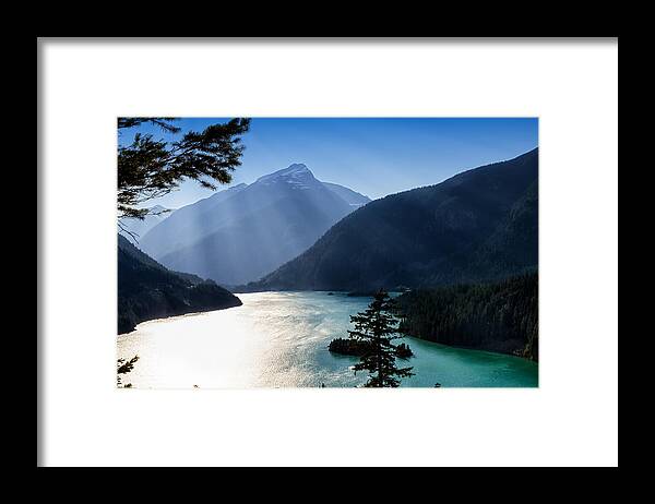 Diablo Lake Framed Print featuring the photograph Diablo Lake by Charles Lupica