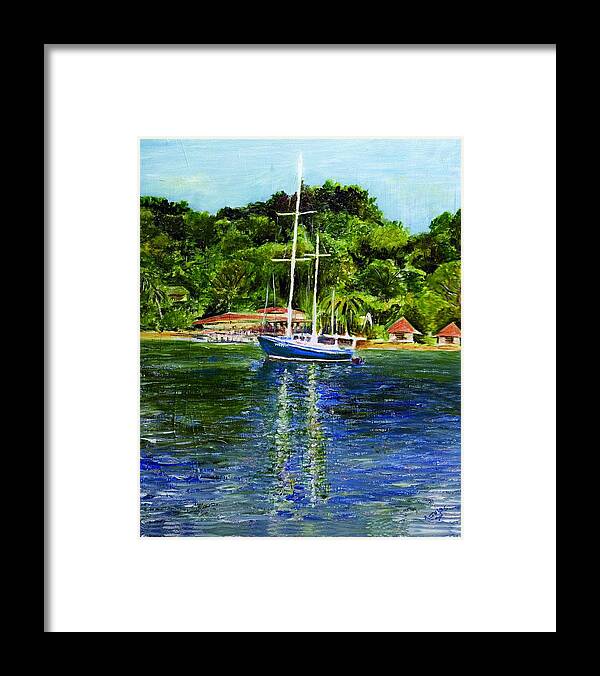 Barbados Framed Print featuring the painting Diadem by Richard Jules