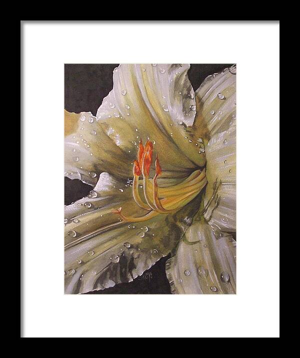 Daylily Framed Print featuring the painting Diamonds by Barbara Keith