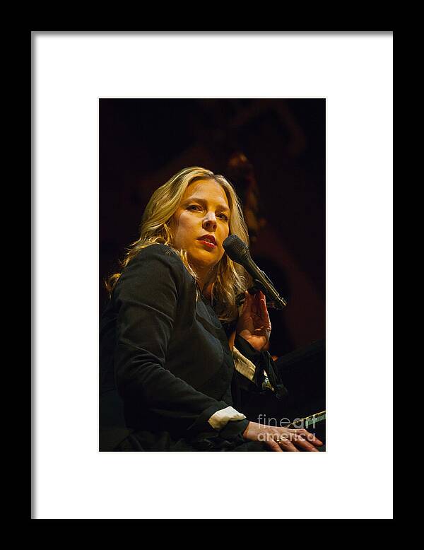 Vertical Framed Print featuring the photograph Diana Krall by Craig Lovell