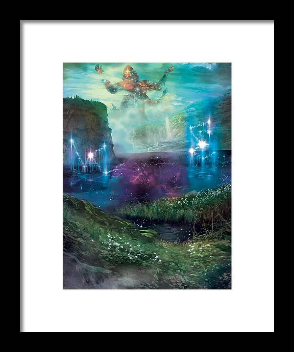 Magic Framed Print featuring the digital art Dictate of Kruphix Promo by Ryan Barger