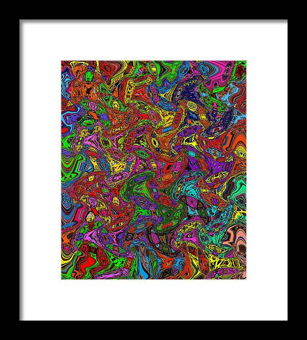 Abstract Framed Print featuring the painting Digital Painting with Texture by Steve Fields