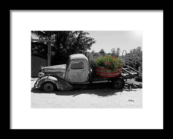Truck Framed Print featuring the photograph Dilapidated Beauty BW by Patrick Witz