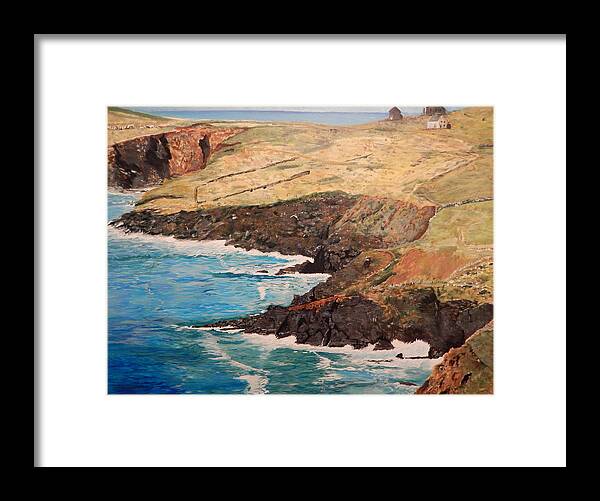 Peninsula Framed Print featuring the painting Dingle Peninsula #2 by Betty-Anne McDonald