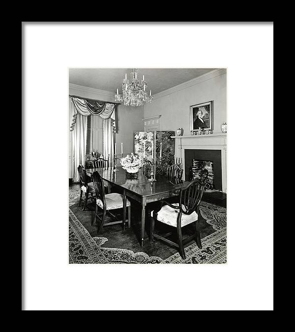 Virginia Framed Print featuring the photograph Dining Room Of Berkeley Plantation by Ralph Bailey