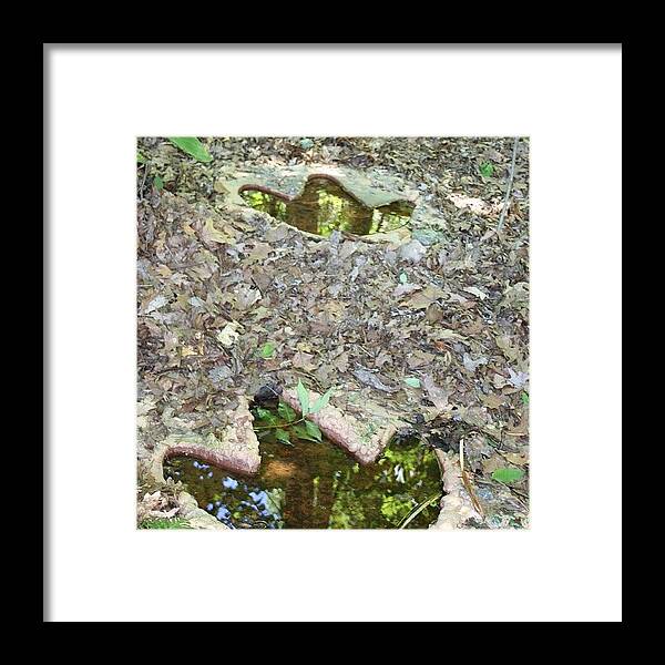 Beautiful Framed Print featuring the photograph #dinosaurs #footprints #cleveland by Pete Michaud