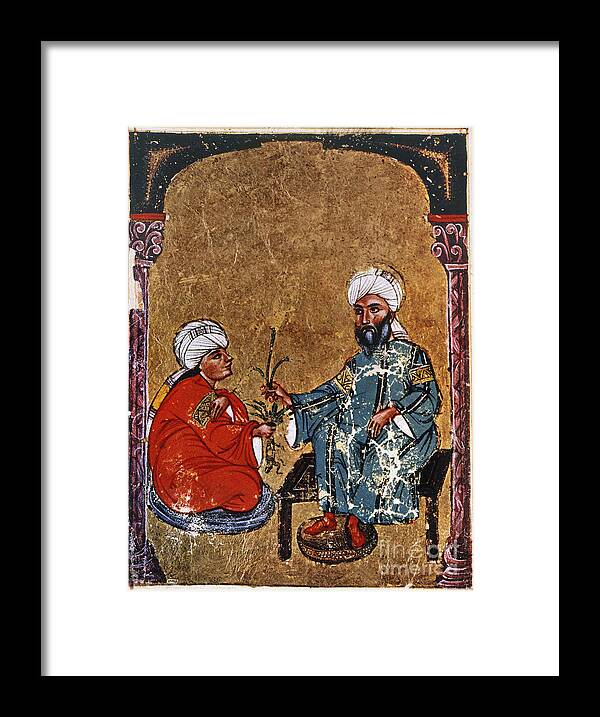 1229 Framed Print featuring the photograph Dioscorides And Student by Granger