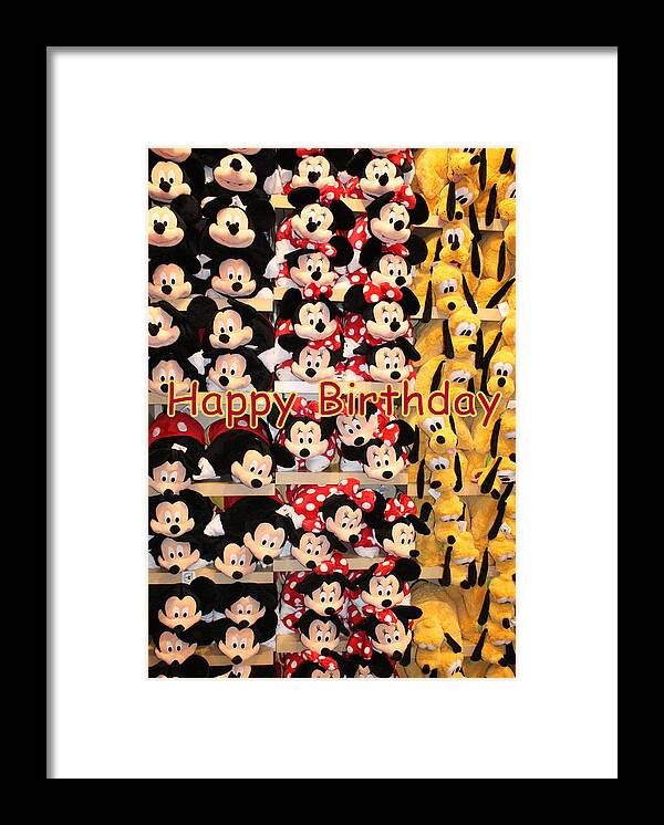 Greetings Cards Framed Print featuring the photograph Disney Cuddlies by David Nicholls