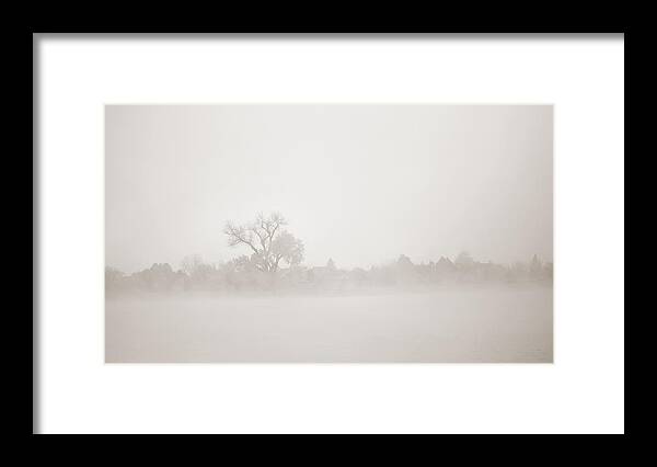 Fog Framed Print featuring the photograph Distant Shoreline by Marilyn Hunt