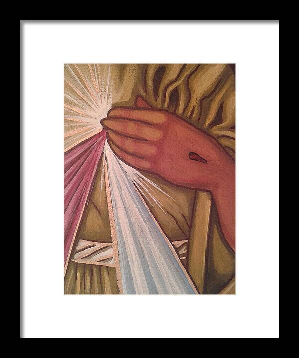 Jesus Framed Print featuring the painting Divine Mercy by Susan Howard