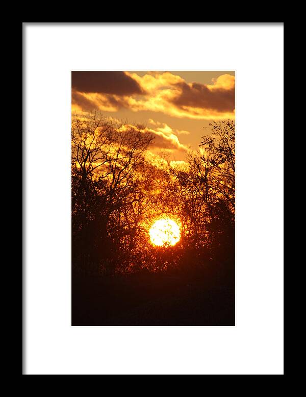 Fireball Framed Print featuring the photograph Divine Sunset by Vadim Levin