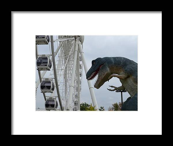 Tyrannosaurus Rex Framed Print featuring the photograph Do Not Feed the T Rex by Richard Reeve