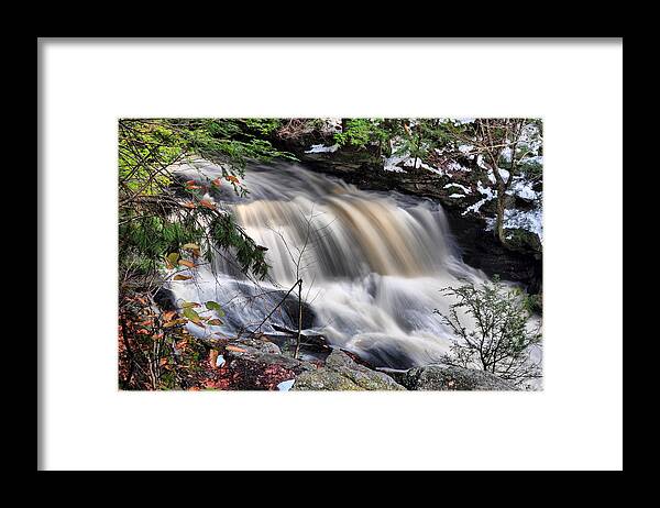 Waterfall Framed Print featuring the photograph Doane's Lower Falls in Central Mass. by Mitchell R Grosky