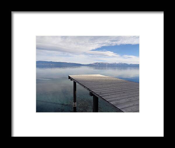 Lake Tahoe Framed Print featuring the photograph Dock Glowing in the Sunlight by Kristina Lammers