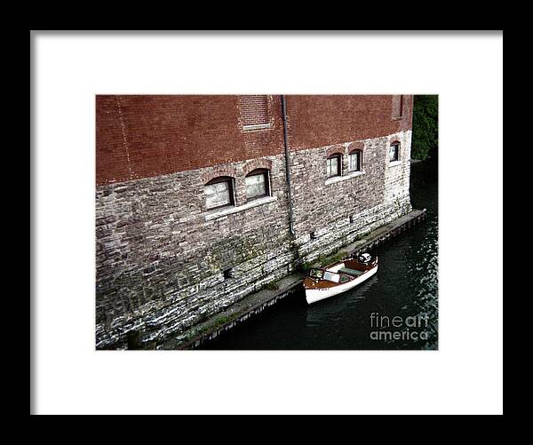 Classic Boat Framed Print featuring the photograph Dockside Warehouse by Tom Brickhouse